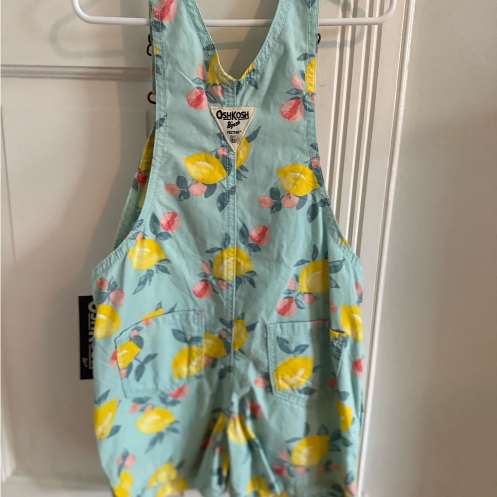 OshKosh B'gosh Kids Lemon Print Overalls - Picture 4 of 4